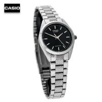 ราคา Velashop นาฬิกาข้อมือผู้หญิงคาสิโอ Casio Standard สายสแตนเลสสีเงิน หน้าปัดดำ รุ่น LTP 1274D 1ADF LTP 1274D 1A LTP 1274D (16831096324)