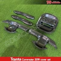 ราคา เบ้ามือเปิด ครอบมือดึง ครอบกระจก คิ้วท้าย รถตู้ Hiace commuter 2019 2020 2021 2022 2023 hiace300 สี carbon งาน A (18043453700)