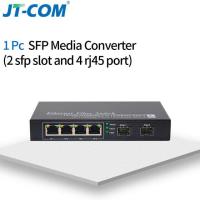 ราคา กิกะบิตเครือข่าย SFP ไฟเบอร์สวิทช์1000Mbps SFP Media Converter 2 SFP ไฟเบอร์พอร์ตและ4พอร์ต RJ45 2G2 4E ไฟเบอร์อีเธอร์เน็ตสวิทช์ (16532970971)