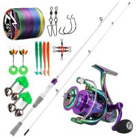 ราคา Sougayilang พร้อมส่งในไทย ชุดคันเบ็ดตกปลาแบบครบชุด คันเบ็ดสปินนิ่ง 6 ฟุต พร้อมรอกสปินนิ่งหลากสี พร้อมสายเบ็ดและชุดอุปกรณ์ตกปลาคันตีเหยือปลอม คันเบ็ดตกปลา เบ็ตตกปลาคบ1ชุด เบ็ดตกปลาคบชุด (22505140601)