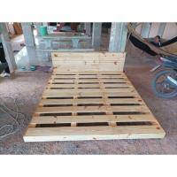 ราคา เตียงไม้พาเลทปิดหัวเตียงพื้นไม้ระแนง ค่าจัดส่งทักแชทจ้า (18791557168)