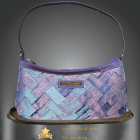 ราคา กระเป๋าถือผ้าไหม Silk bag purple จิม ทอมป์สัน Jim Thompson (20353110785)