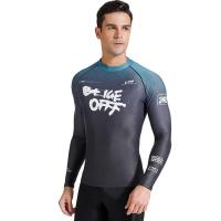 ราคา Long Sleeve Rashguard Swimsuit Diving Surfing Shirt Surf Wear Uv Protection Lycra Men Guard Top (14135319692)