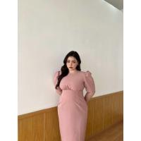 ราคา bacon Muffin Dress เดรสสาวอวบ เดรสออกงานสาวอวบ ชุดแต่งงานสาวอวบ ไซส์ใหญ่ Plus size XL 2XL 3XL 4XL 5XL (21992255921)