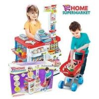 ราคา Home Supermarket โต๊ะแคชเชียร์เครื่องคิดเงินของเล่นชุดใหญ่พร้อมรถเข็น ชุดเคาน์เตอร์ ซุปเปอร์มาร์เก็ต ของเด็ก พร้อมรถเข็นชุดใหญ่ (402164483)