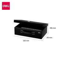 ราคา Deli กล่องเหล็กเก็บเงิน เซฟนิรภัยแบบพกพา เซฟหิ้ว กล่องใส่เงิน กล่องเซฟ ขนาดเล็กกระทัดรัด มีหูหิ้ว Cash Box (22693701786)