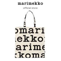 ราคา MARIMEKKO NOTKO LOGO Bag กระเป๋าผ้า กระเป๋าลายตัวอักษร ถุงผ้าสีขาว กระเป๋าลายโลโก้ กระเป๋าลายตัวอักษรสีดำ กระเป๋าผ้าMarimekko Totebag 44X43CM (22510897813)