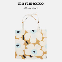 ราคา MARIMEKKO PIENI UNIKKO BAG กระเป๋าผ้า ดอกไม้สีขาว กระเป๋าลายดอกไม้ กระเป๋าUnikko ถุงสีเหลือง กระเป๋าผ้าMarimekko Totebag 44X43CM (22511046150)