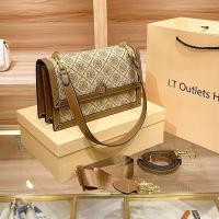 ราคา 2024 European And American 2023 New Big name Luxury Goods Authentic Womens Bags High end Texture Canvas Embroidered Accordion Bag Crossbody Small Bag (21784135023)