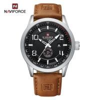 ราคา NAVIFORCE Watch for Men Fashion Casual Sports Wristwatch Double Calendar Leather Strap Watches Original Shock Resistant Waterproof Watch NF9229 (21390635665)