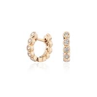 ราคา Glintz Ultra Basic Minimal ต่างหูห่วง กลม เงินแท้ ฝังเพชร cubic zirconia ฝังหุ้ม (19997714398)