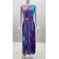 ราคา 6946 One Size 45 75kg Sanzhai Spring And Summer Sleeveless Slim Casual Pleated Print Fashion All Match A Line Dress Painted (21736517747)