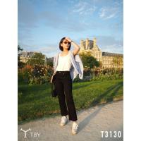 ราคา TBY JEANS by Beary กางเกงยีนส์ทรงขาม้าเล็ก สีดำเบสิค สามารถใส่ทำงานได้ รุ่น T3130 (21450954712)