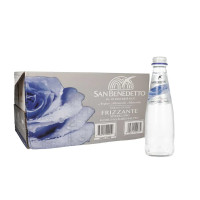 ราคา San Benedetto Sparkling Mineral Water Glass 250 ml 24 bottle ซาน เบเนเดตโต้ น้ำแร่สปาร์คกลิ้ง ขวดแก้ว 250 มล 24 ขวด (22525715847)