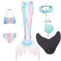 ราคา หญิง Mermaid หาง Beach เครื่องแต่งกายเสื้อผ้าที่มี Monofins บิกินี่ว่ายน้ำคอสเพลย์หางนางเงือกน้อยสำหรับชุดว่ายน้ำเด็ก (20146275006)
