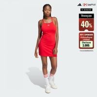 ราคา adidas Lifestyle 3 Stripes Mini Dress Women Red IR8128 (22440577581)