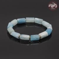 ราคา อาเป่า หินอความารีน ทรงแท่ง Aquamarine ขนาด 8 x 12 มิล อัญมณีนำโชคของชาวเรือ ชาวทะเล กำไลหินสี กำไลหินนำโชค หินสีฟ้า หินมงคล (19378329473)