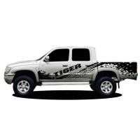 ราคา L 495 sticker Toyota tiger สติ๊กเกอร์รถกระบะไทเกอร์ ลายแต่งรถ Toyota tiger d4d สติ๊กเกอร์ลายสาดโคลน tiger d4d (20453357966)