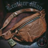 ราคา Harley Davidson รุ่น Legend กระเป๋าคาดเอว งานหนังวัวแท้ๆ ใบใหญ่ หนานุ่ม สีน้ำตาล ด้านหน้าปั๊มโลโก้ HD แต่งอะไหล่ทองเหลือง สายหนังแท้หนาๆทั้งเส้น ปรับเข็มขัด สั้น ยาวได้ (22504316076)