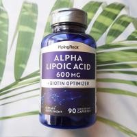 ราคา กรดอัลฟาไลโปอิก ไบโอติน Alpha Lipoic Acid plus Biotin Optimizer 300 or 600mg PipingRock ALA ไบโอติน Piping Rock (872960795)
