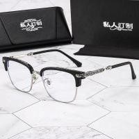 ราคา ของแท้แว่นตา Chrome HeartsChrome Hearts กรอบแว่นเดียวกันกับ Jay Chou ทำซ้ำกรอบลวดคิ้วรูปหัวใจอีกา 509 อันทันสมัยด้ว flat glass no degree (21519174906)
