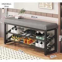 ราคา Yifeng ชั้นวางรองเท้าพร้อมเบาะนั่ง มีชั้นวางรองเท้า 2 ชั้น ประหยัดพื้นที่ โครงเหล็กสีดำ มี2ขนาดให้เลือก 1563 (22269384469)