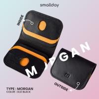 ราคา smallday สลักชื่อฟรี MORGAN bifold card holder การ์ดโฮลเดอร์รุ่นพับได้ หนังฟอกฝาดแท้ งานแฮนด์เมด สไตล์มินิมอล (19609097913)