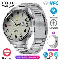 ราคา LIGE 360 AMOLED นาฬิกาจอ HD นาฬิกา ผู้ชาย NFC บลูทูธเข็มทิศกีฬาอัตราการเต้นหัวใจสายรัดข้อมือฟิตเนสความดันโลหิตกันน้ำธุรกิจ GT4 กล่อง (21816886191)