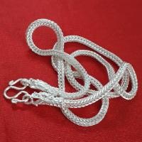 ราคา สร้อยคอเงินแท้ ลายสี่เสาหัวมังกร หนา 3 มิล ขนาด 2บาท เส้นใหญ่ แข็งแรง (21612504366)