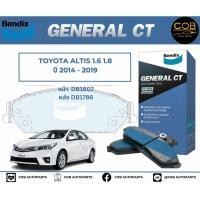 ราคา BENDIX GCT ผ้าเบรค หน้า หลัง Toyota Altis 1 6 1 8 ปี 2014 2019 โตโยต้า อัลติส (18536027658)