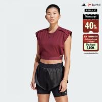 ราคา adidas เทรนนิง เสื้อครอปแขนกุด Power AEROREADY ผู้หญิง สีแดงเบอร์กันดี IM2708 (22440013418)