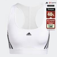 ราคา adidas Training Gym Training adidas Powerreact Training Medium Support 3 Stripes Bra Women White HC7897 (22438581881)