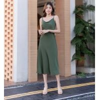 ราคา Lady MADE Kloset ชุดเดรสยาวสีเขียว เดรสซาติน เดรสสวยๆ เดรสออกงาน LM012 Simple Satin (17445776891)