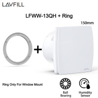 ราคา 4 5 6 100mm 120mm 150mm Timer Humidistat Smart Shower Bathroom Ceiling Wall Extractor Exhaust Fan Ventilator with Humidity Sensor (20978118700)