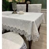 ราคา ชุดเบาะผ้าคลุมเก้าอี้นั่งปลอกคลุมเก้าอี้ในบ้านลูกไม้สีขาวโต๊ะทานอาหารอเมริกันผ้าปูโต๊ะ (18595108417)