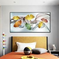 ราคา โปสเตอร์ศิลปะบนผนังรูปต้นไม้ขนาดใหญ่ผ้าใบวาดภาพใบแปะก๊วยสีเขียวสีทองและภาพพิมพ์สำหรับห้องนั่งเล่นตกแต่งบ้าน1ชิ้นกรอบไม้ด้านในหรือไร้กรอบ หรือกรอบอะลูมินัมอัลลอยสีดำ (21535515511)