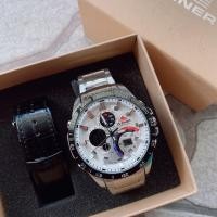 ราคา Watchtime D ziner นาฬิกาข้อมือแบรนแท้ กันน้ำ 100 ใส่สายได้2แบบสายเหล็กกับหนัง สองระบบ มีไฟ จับเวลา ตั้งปลุก มีวันที่ เดือน ปี พร้อมกล่องแบรนด์ (12880601660)