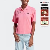ราคา adidas Lifestyle Scribble Embroidery Polo Shirt Women Pink IJ8745 (22439755464)