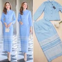 ราคา ชุดไทยจิตรลดาสีชมพูหวาน ผ้าพิมพ์ลายอัดกาว ชุดจิตรลดาแขนยาว ชุดไทยประยุกต์ ชุดไทยเข้าเช็ท เสื้อทรงจิตรลดา กระโปรงสำเร็จ (21906275240)