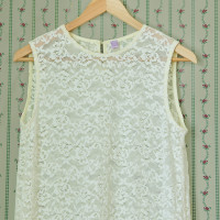 ราคา ellaelle store Jane Dress เดรสยาว ลูกไม้ซีทรู แขนกุด (22195469523)