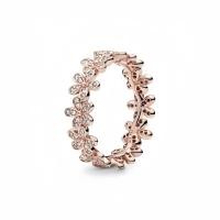 ราคา JZ1008แหวนดอกไม้เดซี่เคลือบทองคำสีกุหลาบ Pandora 14K ลายของแท้100 (21406377262)