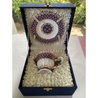 ราคา ชุดชา กาแฟเบญจรงค์ พร้อมกล่องผ้าไหม 200 ml Royal Bone Tea coffee cup and saucer in silk box by JJ Benjarong (9931569007)