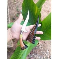 ราคา มีดเดือยไก่ มีดเดินป่า ใบมีดยาว 5 นิ้ว ทำจากเหล็กก้านวาล์วแท้ (22458845667)