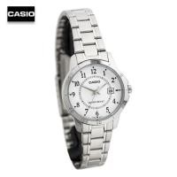ราคา Velashop Casio นาฬิกาข้อมือผู้หญิง สีเงิน หน้าปัดขาว สายสแตนเลส รุ่น LTP V004D 7BUDF LTP V004D 7B LTP V004D (9965411)