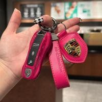 ราคา 2024 Porsche Ruby red Key Shell Cayenne Macan 911 Panamera 718 Taycan การปรับเปลี่ยนฝาครอบพวงกุญแจ (21734615717)
