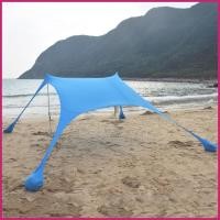 ราคา ร่มชายหาดที่มีร่มกันแดดในครอบครัวเต็นท์ชายหาดผ้าคลุมเต็นท์ที่กันแดดสำหรับชายหาดพร้อมถุงทรายและ2เสาอลูมิเนียมในครอบครัว (22249716272)