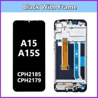 ราคา 6 52 ต้นฉบับสำหรับ Oppo A15จอแอลซีดี CPH2185จอแสดงผลหน้าจอสัมผัส Digitizer ประกอบสำหรับ Oppo A15s CPH2179แสดงผล LCD ที่มีกรอบ (22372736415)