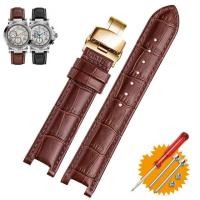 ราคา สายนาฬิกาหนังแท้สำหรับ Guess GC สายนาฬิกา22 13มม 20 11มม สายนาฬิกามีรอยบากพร้อมสกรูสีดำสีน้ำตาลสีฟ้าสายรัดข้อมือ (16829758081)