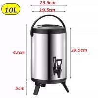 ราคา ถังพักชา สแตนเลส ขนาด 6 8 10 12ลิตร ถังชา เก็บอุณหภูมิร้อน เย็น Cooler tank tea ถังเก็บความร้อน กระติกน้ำมีก๊อก (22406517108)