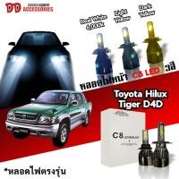 ราคา หลอดไฟหน้า C8 LED ไฟ 3 สี ขั้วตรงรุ่น Toyota Hilux Tiger D4D มีพัดลมในตัว ราคาต่อ 1 คู่ (20792763116)
